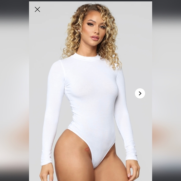Fashion Nova Tops - Fashion Nova/Melanie Mock Neck Bodysuit- W Sz Small
